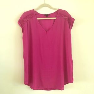 Express cute fuchsia tunic top, size Large